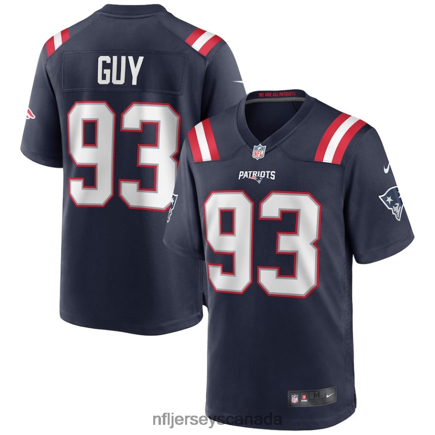 Men New England Patriots Lawrence Guy Nike Navy Game Jersey Clothing NFL TBXFR62985