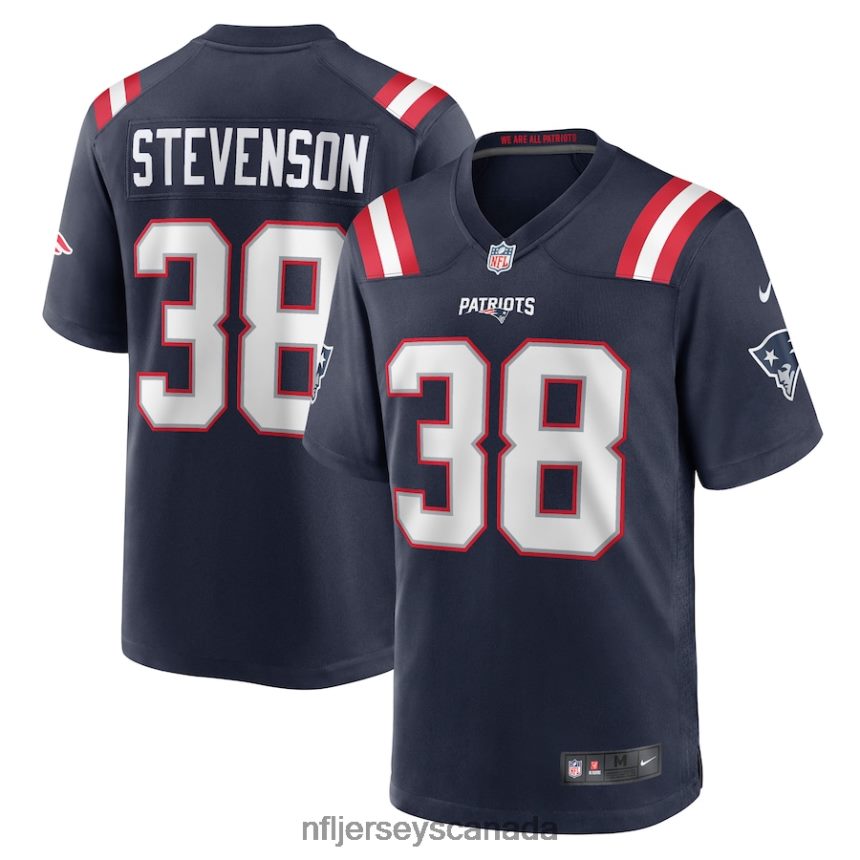 Men New England Patriots Rhamondre Stevenson Nike Navy Game Jersey Clothing NFL TBXFR61490