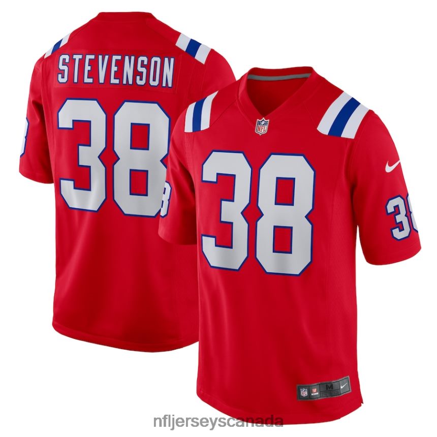Men New England Patriots Rhamondre Stevenson Nike Red Alternate Game Player Jersey Clothing NFL TBXFR61124