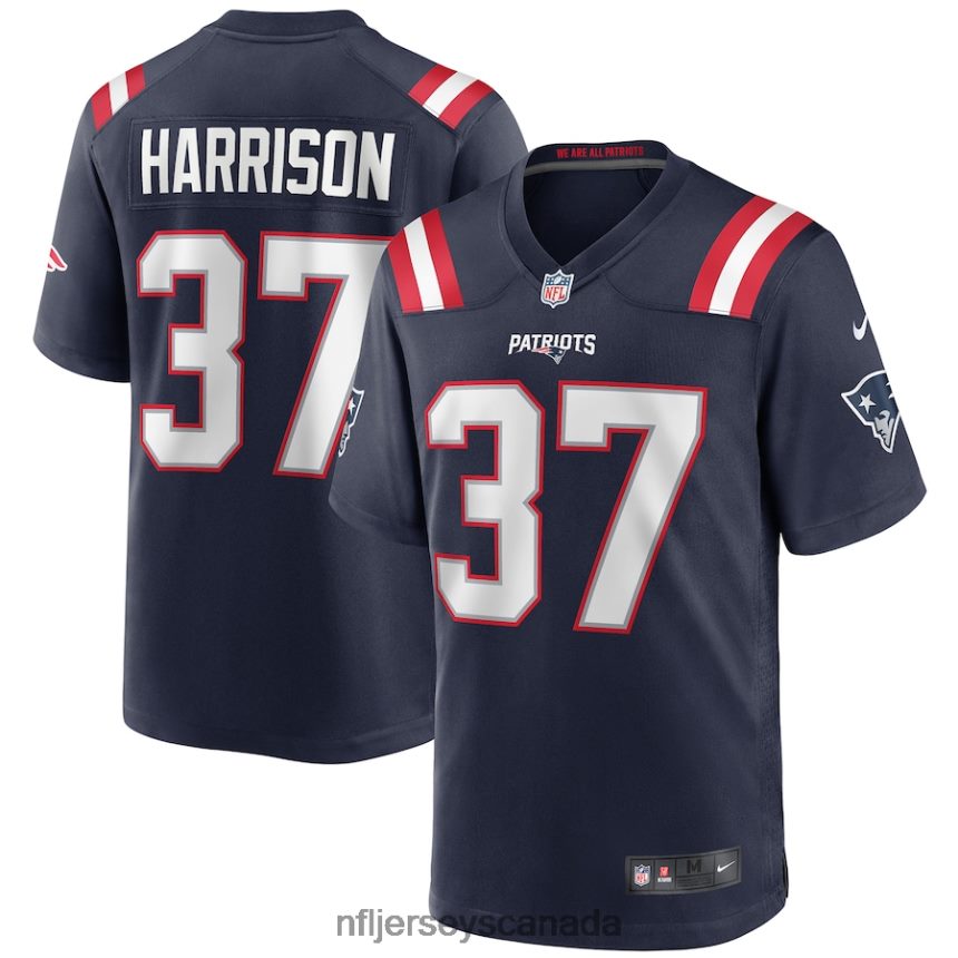 Men New England Patriots Rodney Harrison Nike Navy Game Retired Player Jersey Clothing NFL TBXFR63851
