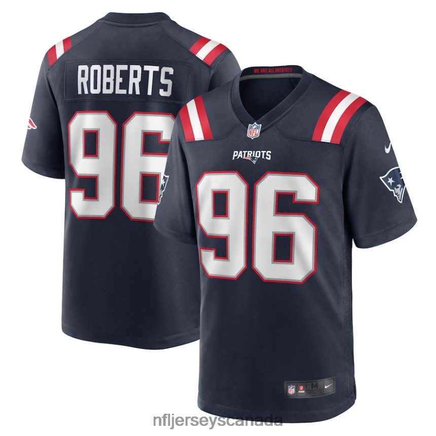 Men New England Patriots Sam Roberts Nike Navy Game Player Jersey Clothing NFL TBXFR66274