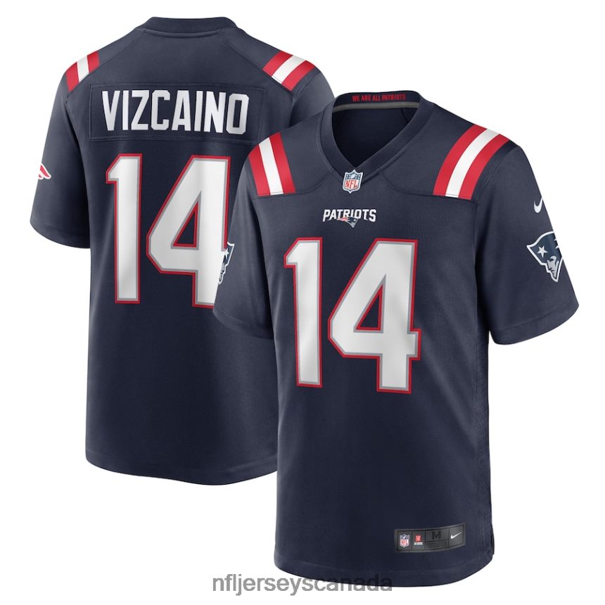 Men New England Patriots Tristan Vizcaino Nike Navy Home Game Player Jersey Clothing NFL TBXFR66299