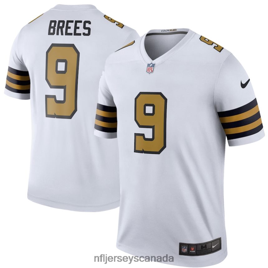 Men New Orleans Saints Drew Brees Nike White Color Rush Legend Jersey Clothing NFL TBXFR61314