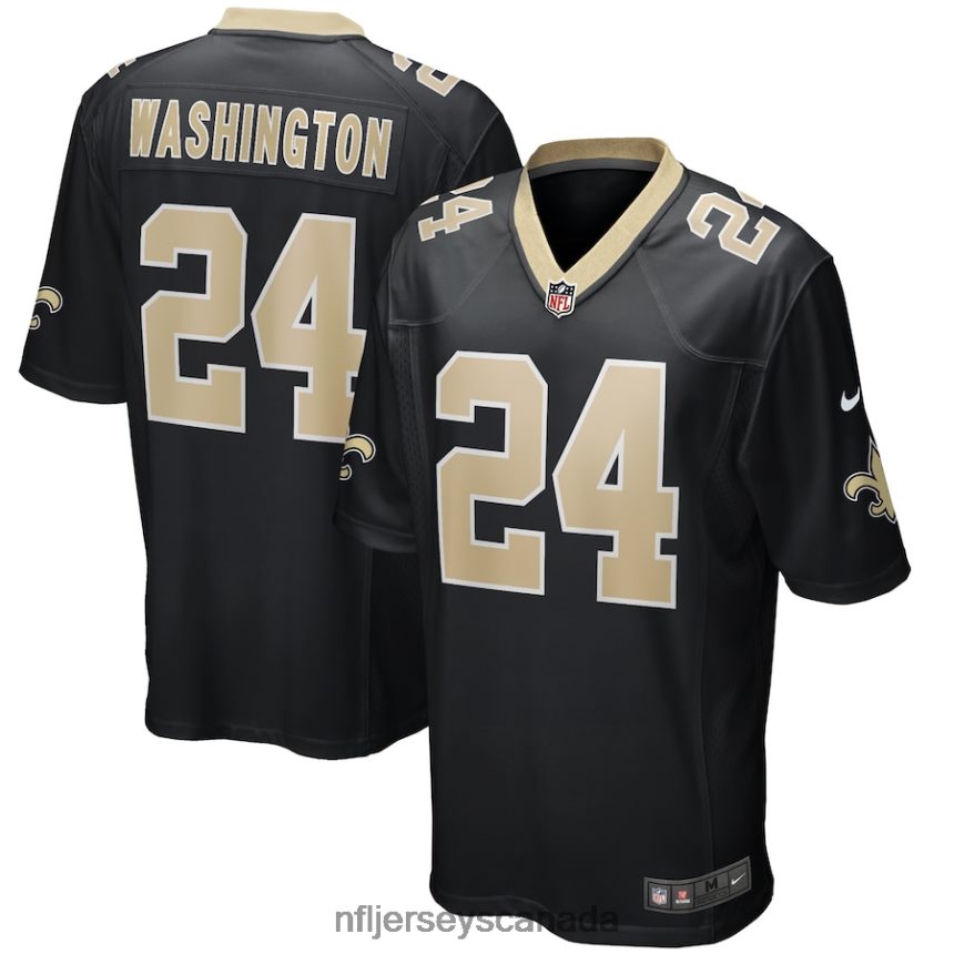 Men New Orleans Saints Dwayne Washington Nike Black Game Player Jersey Clothing NFL TBXFR63372
