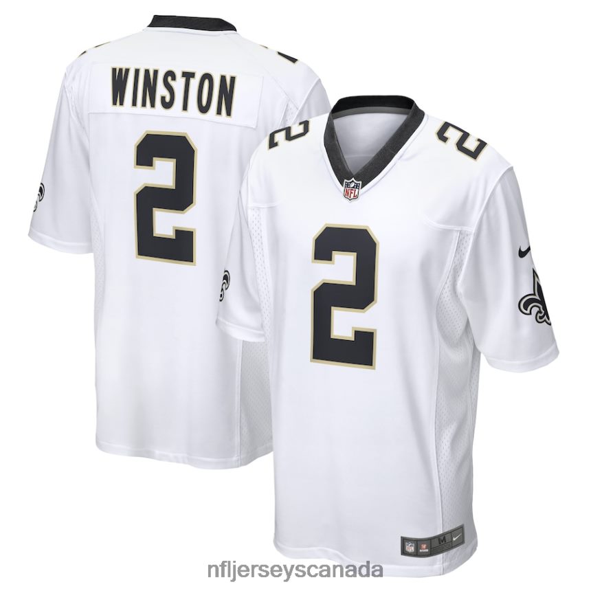 Men New Orleans Saints Jameis Winston Nike White Game Player Jersey Clothing NFL TBXFR64764