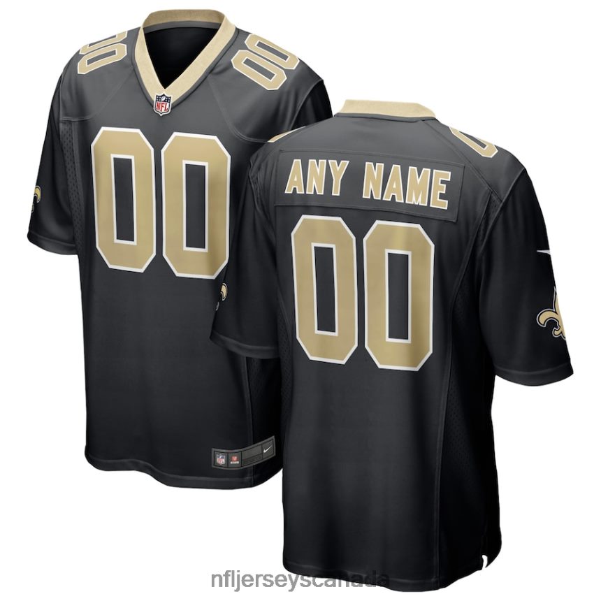 Men New Orleans Saints Nike Black Custom Game Jersey Clothing NFL TBXFR6206