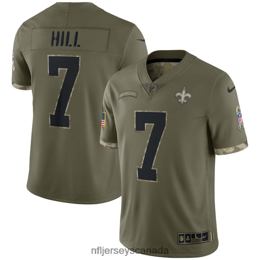 Men New Orleans Saints Nike Olive 2022 Salute To Service Limited Jersey Clothing NFL TBXFR63498