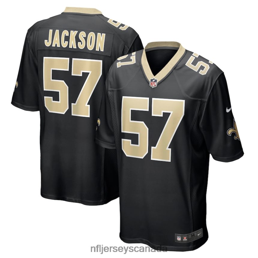 Men New Orleans Saints Rickey Jackson Nike Black Retired Player Jersey Clothing NFL TBXFR63116