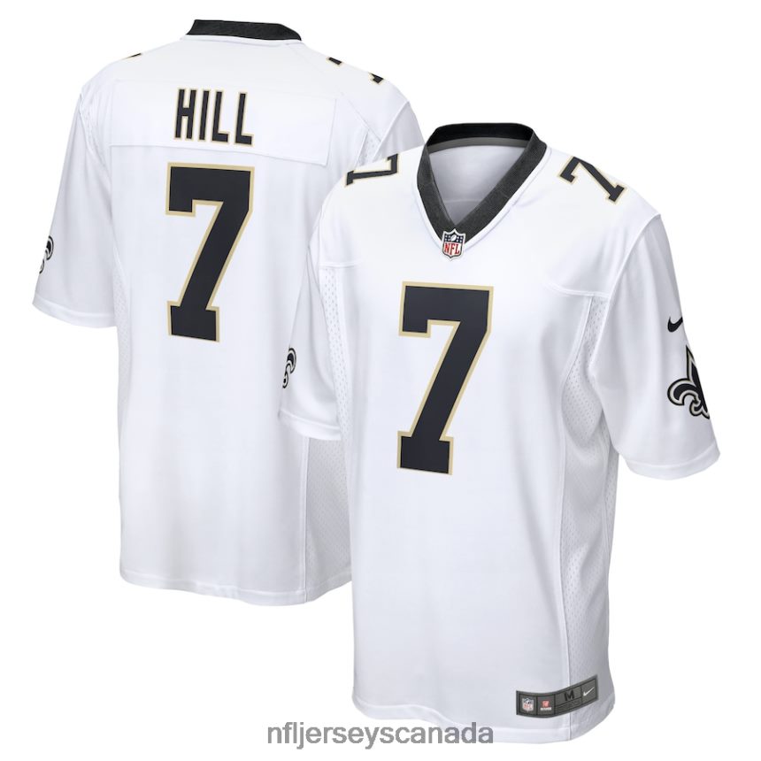 Men New Orleans Saints Taysom Hill Nike White Game Jersey Clothing NFL TBXFR62493