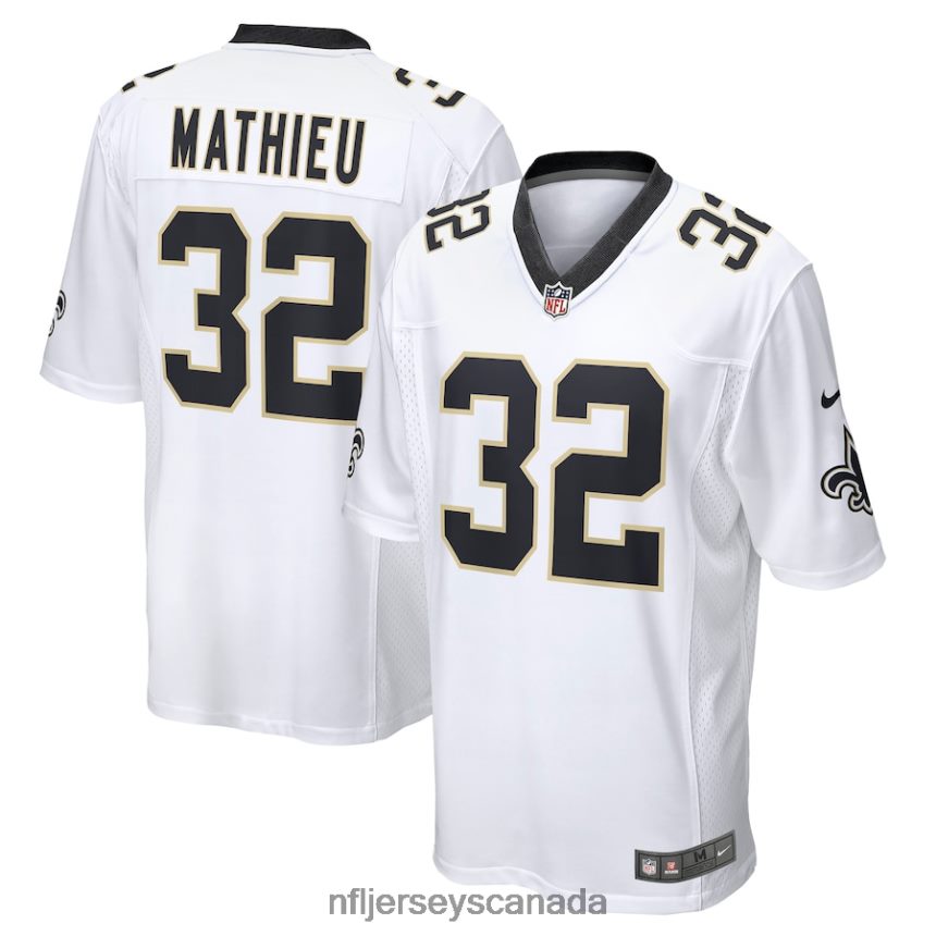 Men New Orleans Saints Tyrann Mathieu Nike White Game Jersey Clothing NFL TBXFR61938