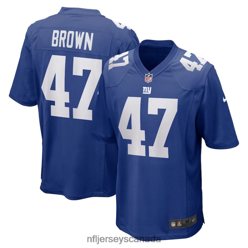 Men New York Giants Cam Brown Nike Royal Game Jersey Clothing NFL TBXFR66581