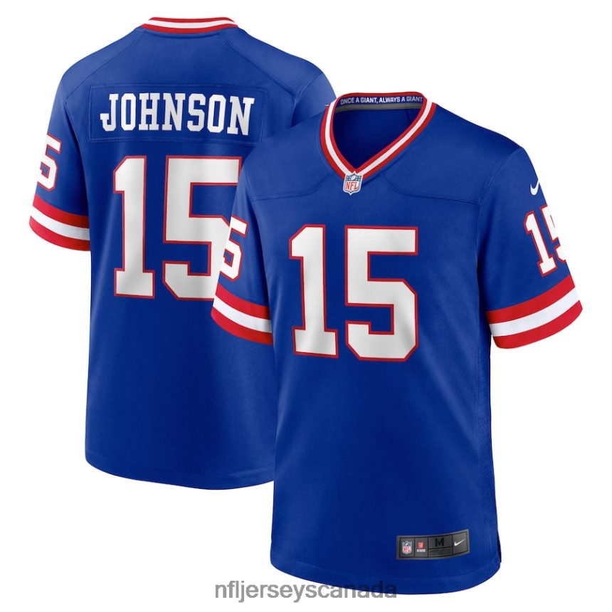 Men New York Giants Collin Johnson Nike Royal Classic Player Game Jersey Clothing NFL TBXFR67076