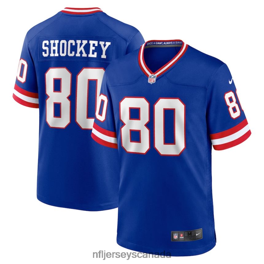 Men New York Giants Jeremy Shockey Nike Royal Classic Retired Player Game Jersey Clothing NFL TBXFR6842
