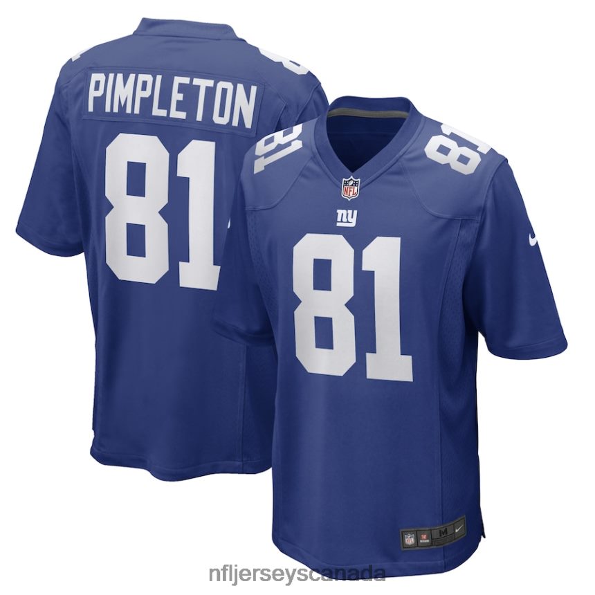 Men New York Giants Kalil Pimpleton Nike Royal Game Player Jersey Clothing NFL TBXFR64385