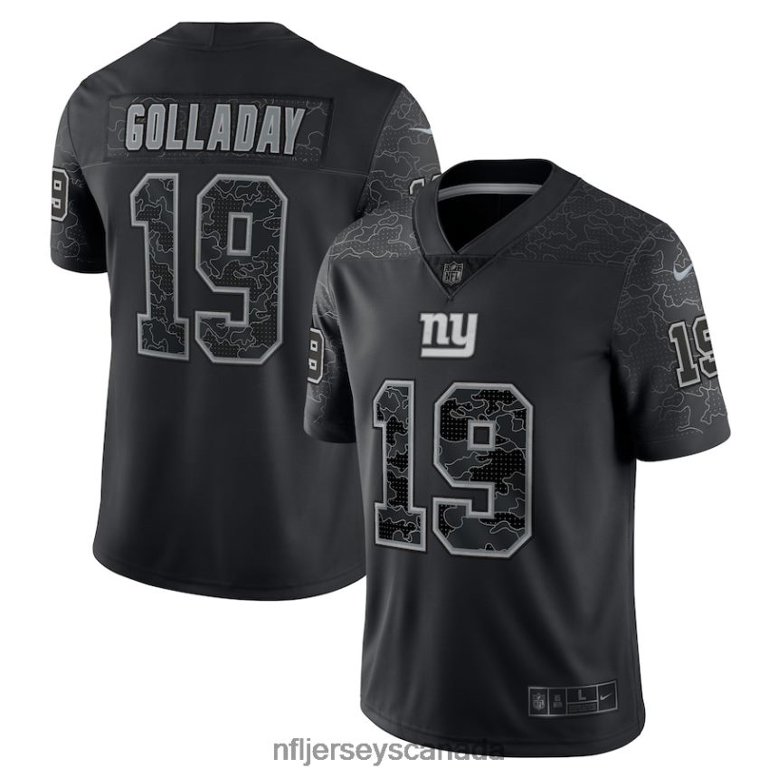 Men New York Giants Kenny Golladay Nike Black RFLCTV Limited Jersey Clothing NFL TBXFR62449