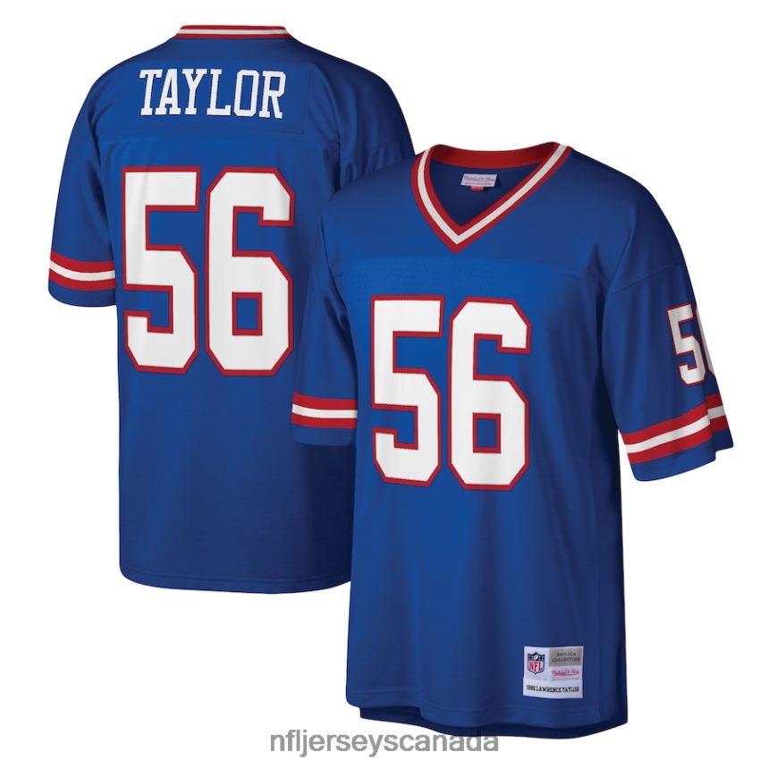 Men New York Giants Lawrence Taylor Mitchell & Ness Royal Legacy Replica Jersey Clothing NFL TBXFR6576
