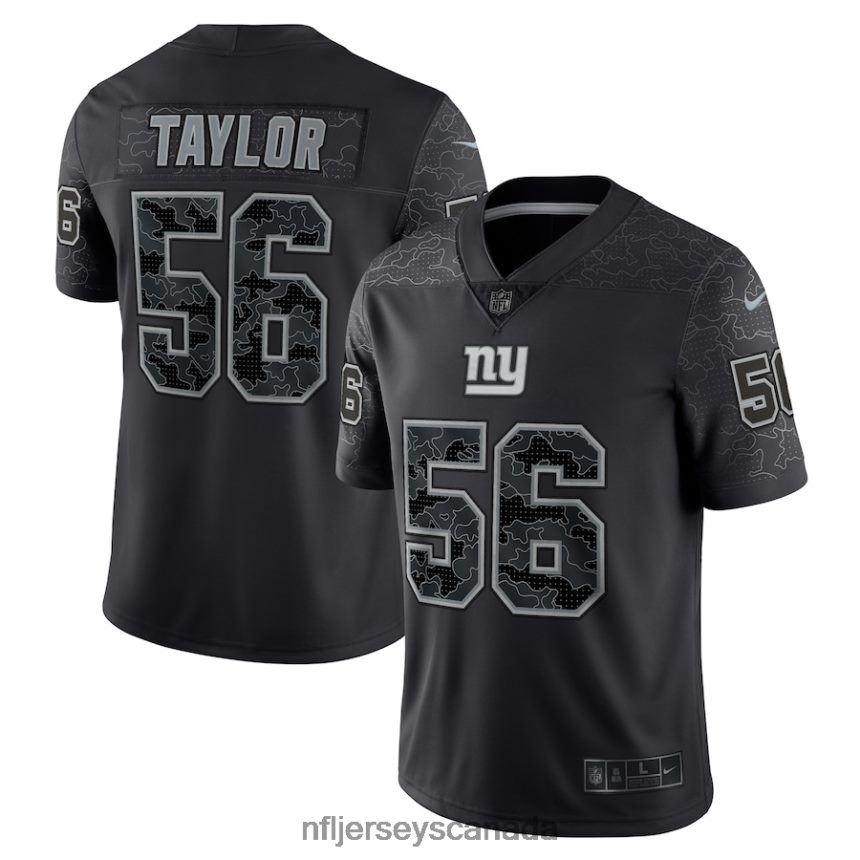 Men New York Giants Lawrence Taylor Nike Black Retired Player RFLCTV Limited Jersey Clothing NFL TBXFR6764
