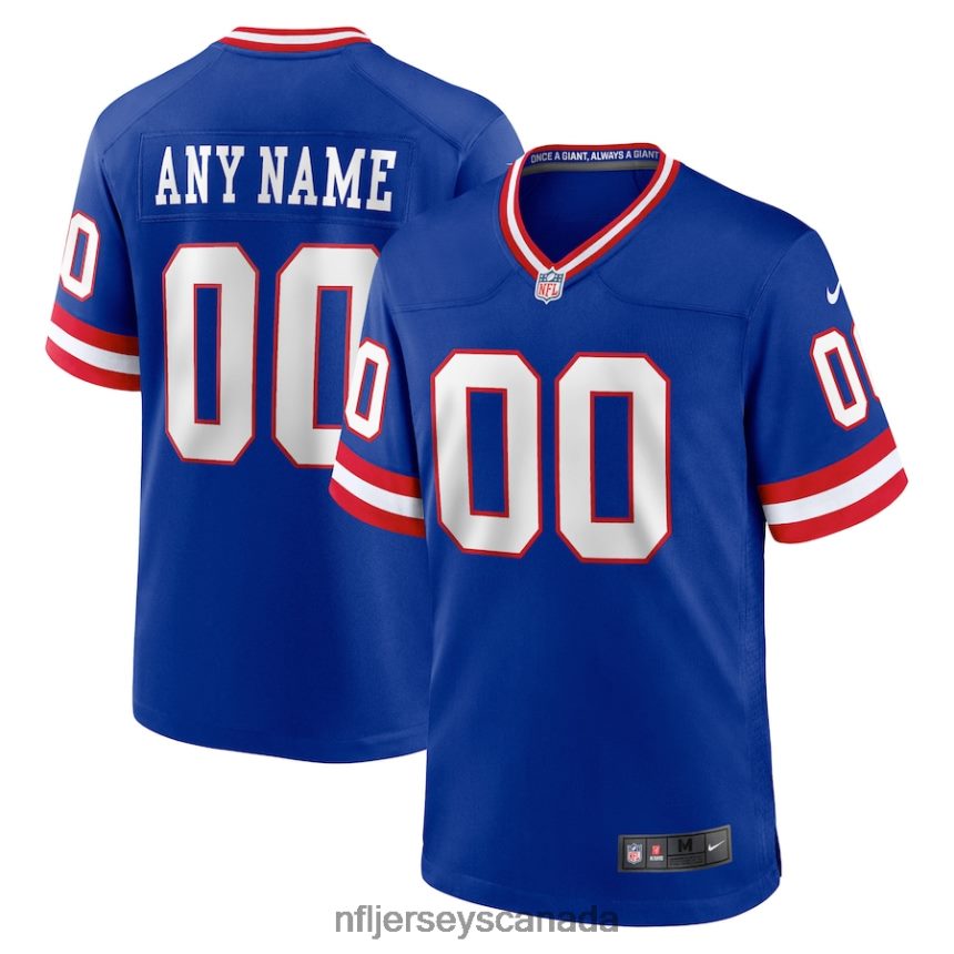 Men New York Giants Nike Royal Classic Custom Game Jersey Clothing NFL TBXFR699
