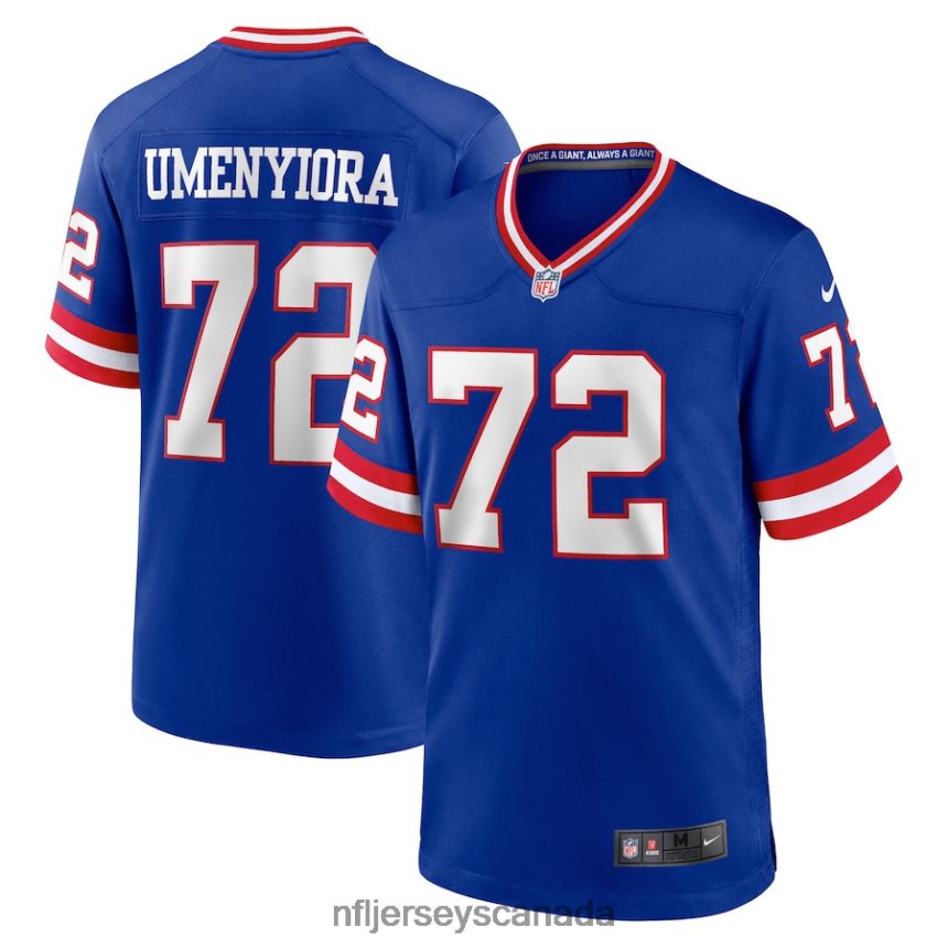 Men New York Giants Osi Umenyiora Nike Royal Classic Retired Player Game Jersey Clothing NFL TBXFR62661