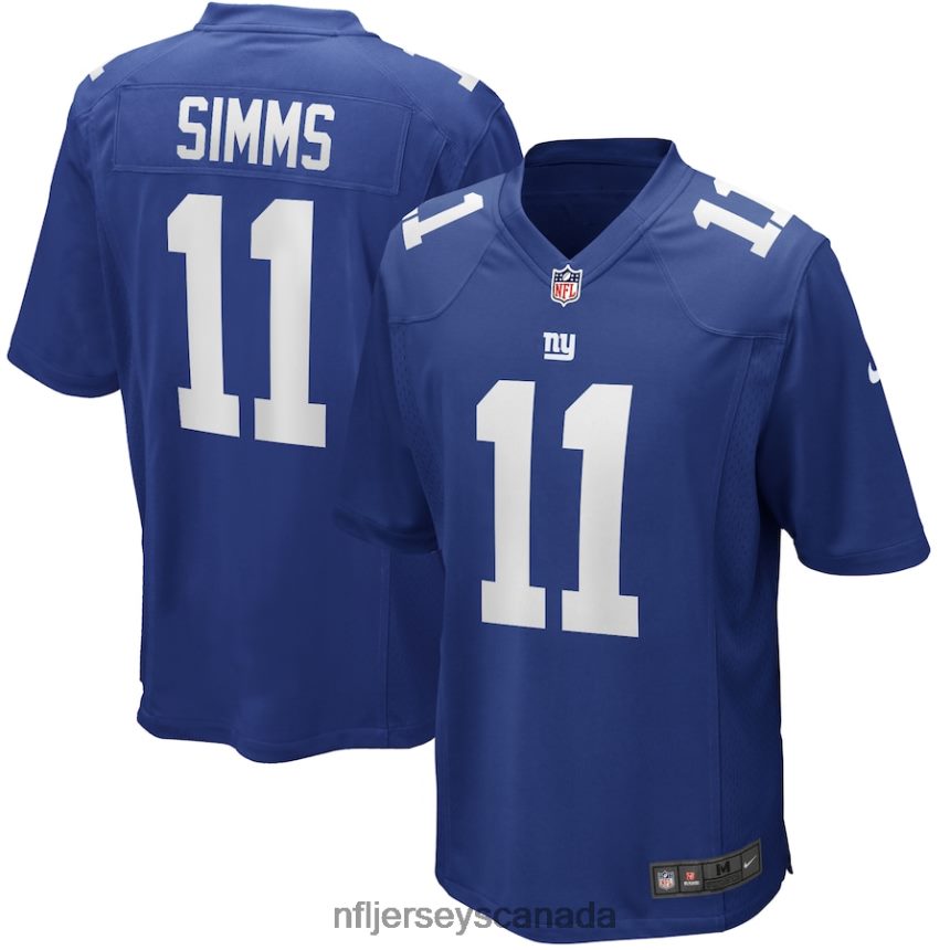 Men New York Giants Phil Simms Nike Royal Game Retired Player Jersey Clothing NFL TBXFR61836
