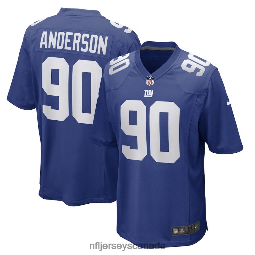 Men New York Giants Ryder Anderson Nike Royal Game Player Jersey Clothing NFL TBXFR65875