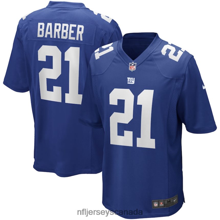 Men New York Giants Tiki Barber Nike Royal Game Retired Player Jersey Clothing NFL TBXFR65846