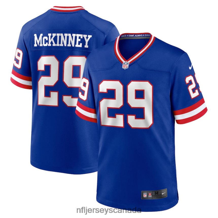 Men New York Giants Xavier McKinney Nike Royal Classic Player Game Jersey Clothing NFL TBXFR61244