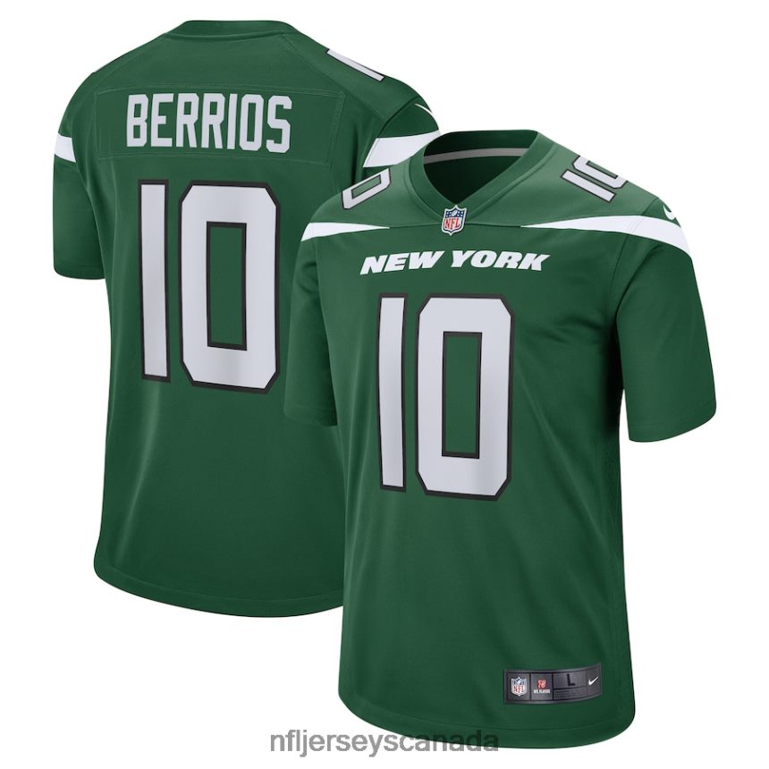 Men New York Jets Braxton Berrios Nike Gotham Green Game Jersey Clothing NFL TBXFR6636