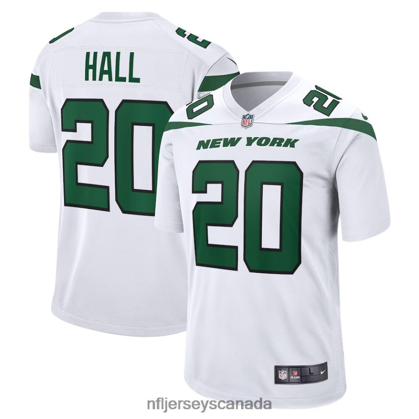 Men New York Jets Breece Hall Nike White Away Game Player Jersey Clothing NFL TBXFR6647