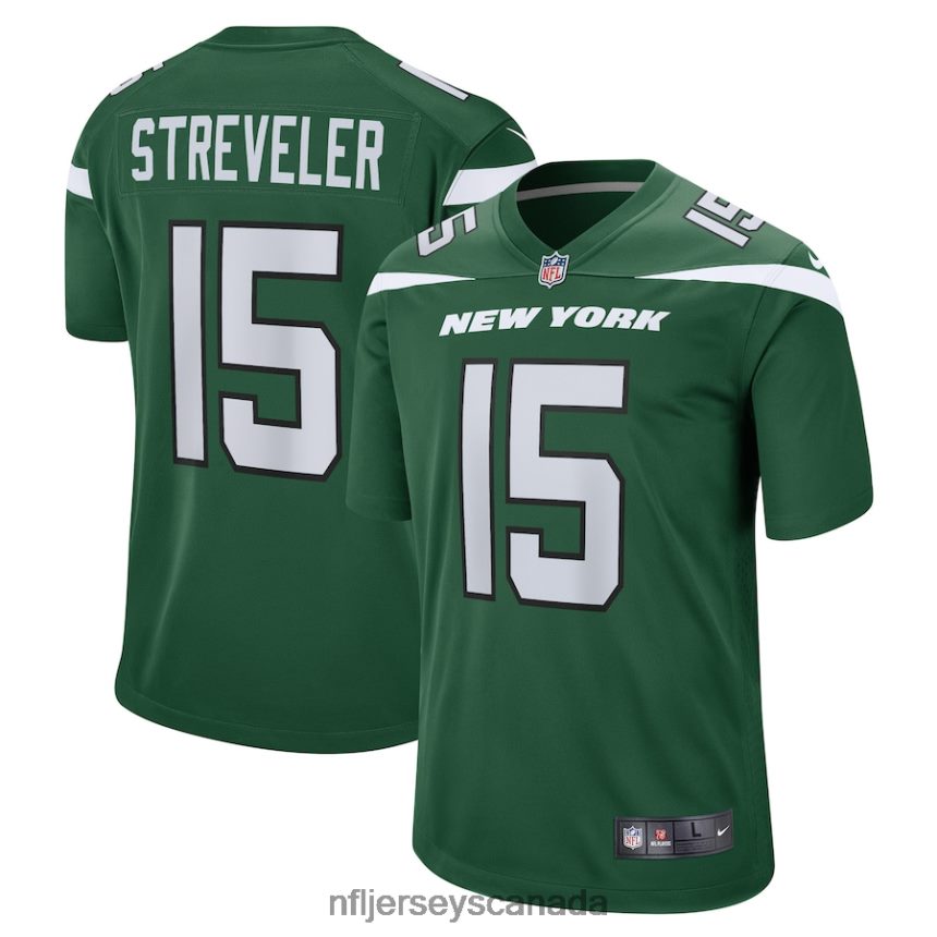 Men New York Jets Chris Streveler Nike Gotham Green Game Player Jersey Clothing NFL TBXFR64372