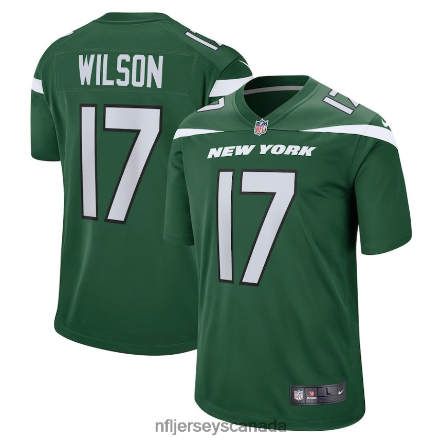 Men New York Jets Garrett Wilson Nike Green Player Game Jersey Clothing NFL TBXFR6142