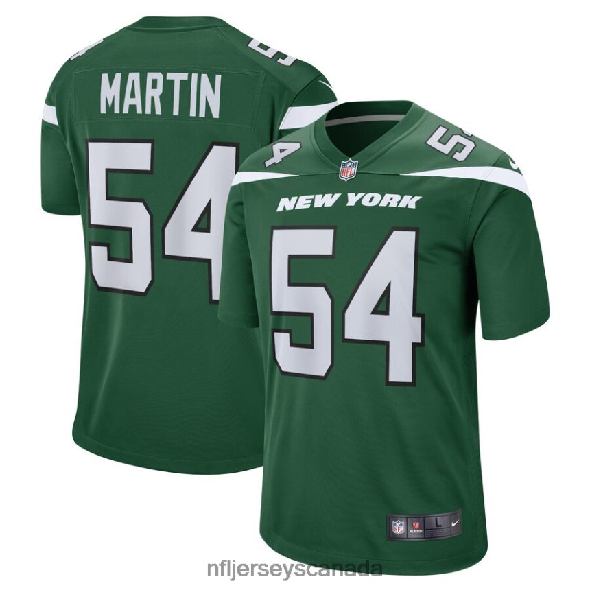 Men New York Jets Jacob Martin Nike Gotham Green Game Jersey Clothing NFL TBXFR66800