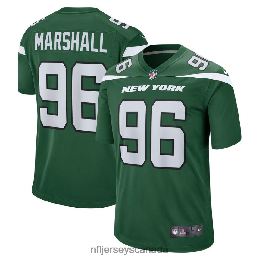Men New York Jets Jonathan Marshall Nike Gotham Green Game Jersey Clothing NFL TBXFR67006