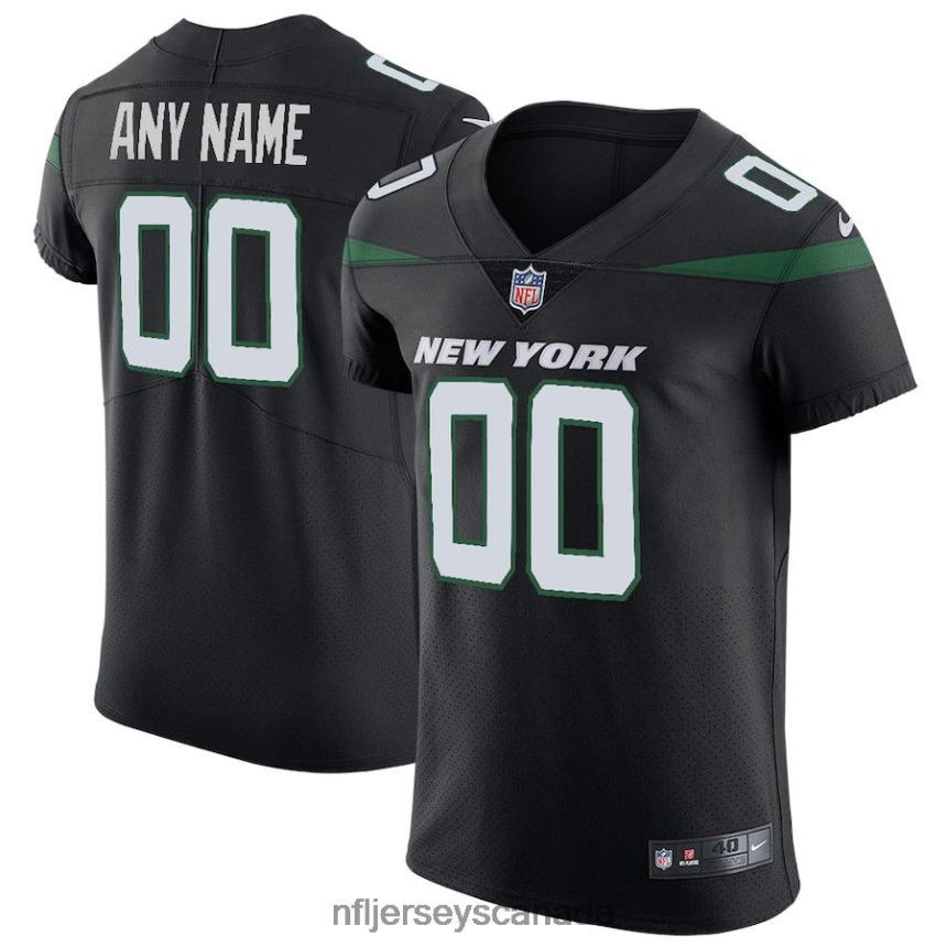 Men New York Jets Nike Stealth Black Vapor Untouchable Elite Custom Jersey Clothing NFL TBXFR65086