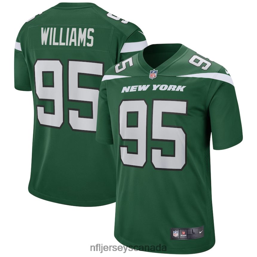 Men New York Jets Quinnen Williams Nike Gotham Green Game Jersey Clothing NFL TBXFR6518