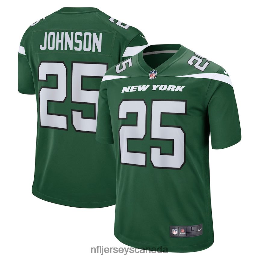 Men New York Jets Ty Johnson Nike Gotham Green Game Jersey Clothing NFL TBXFR64735