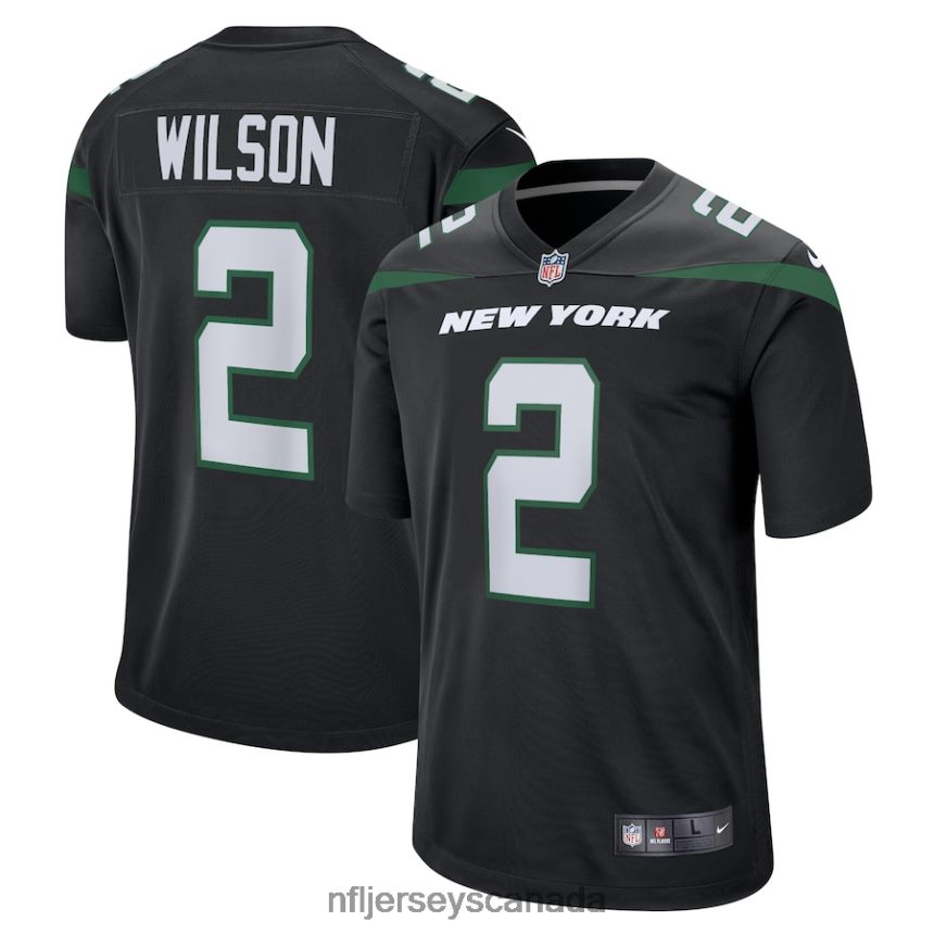 Men New York Jets Zach Wilson Nike Black Alternate Game Jersey Clothing NFL TBXFR67086