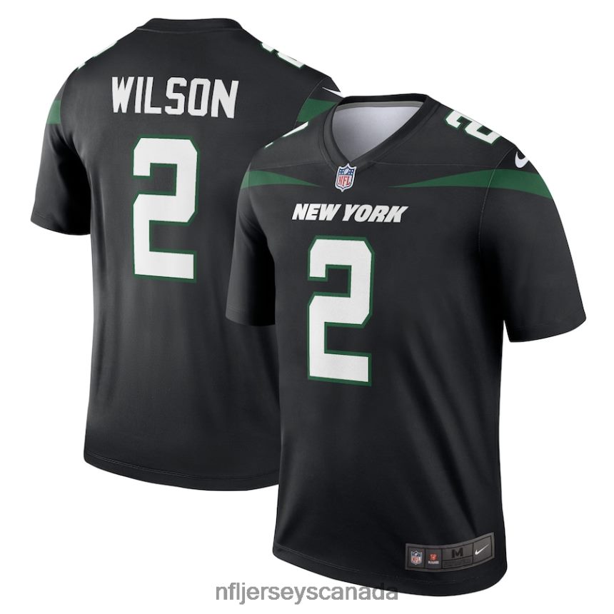 Men New York Jets Zach Wilson Nike Black Legend Jersey Clothing NFL TBXFR62190