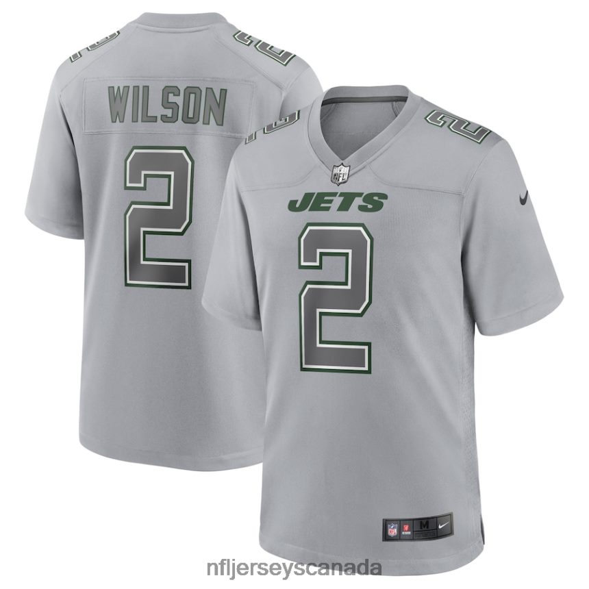 Men New York Jets Zach Wilson Nike Gray Atmosphere Fashion Game Jersey Clothing NFL TBXFR63603