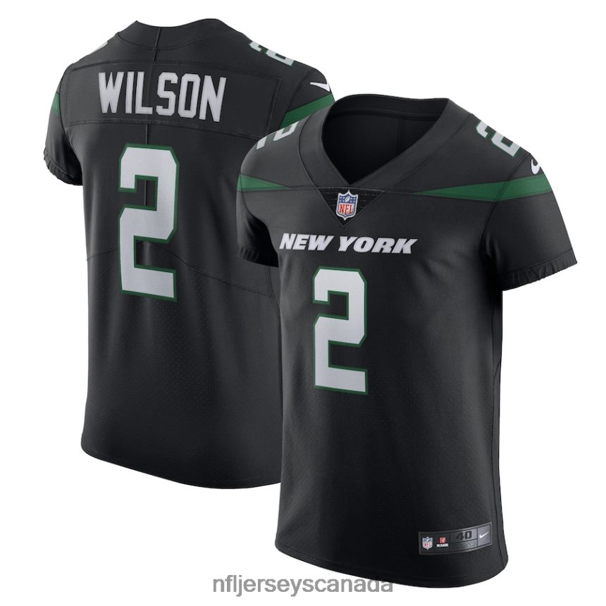 Men New York Jets Zach Wilson Nike Stealth Black Vapor Elite Jersey Clothing NFL TBXFR64841