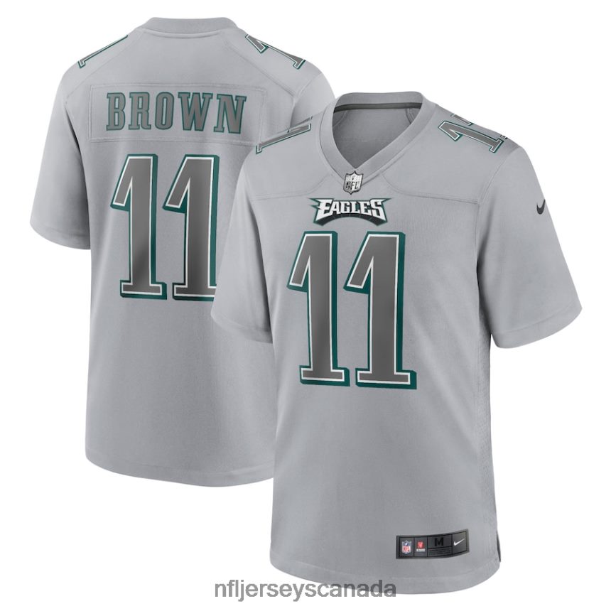 Men Philadelphia Eagles A.J. Brown Nike Gray Atmosphere Fashion Game Jersey Clothing NFL TBXFR6721