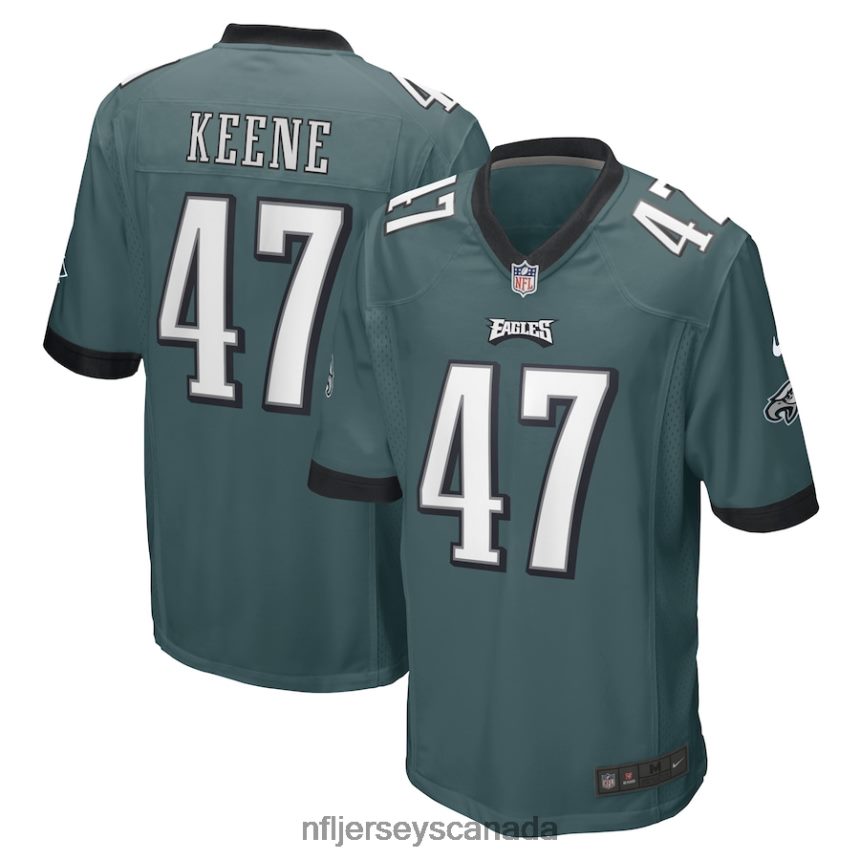Men Philadelphia Eagles Dalton Keene Nike Midnight Green Game Player Jersey Clothing NFL TBXFR66413