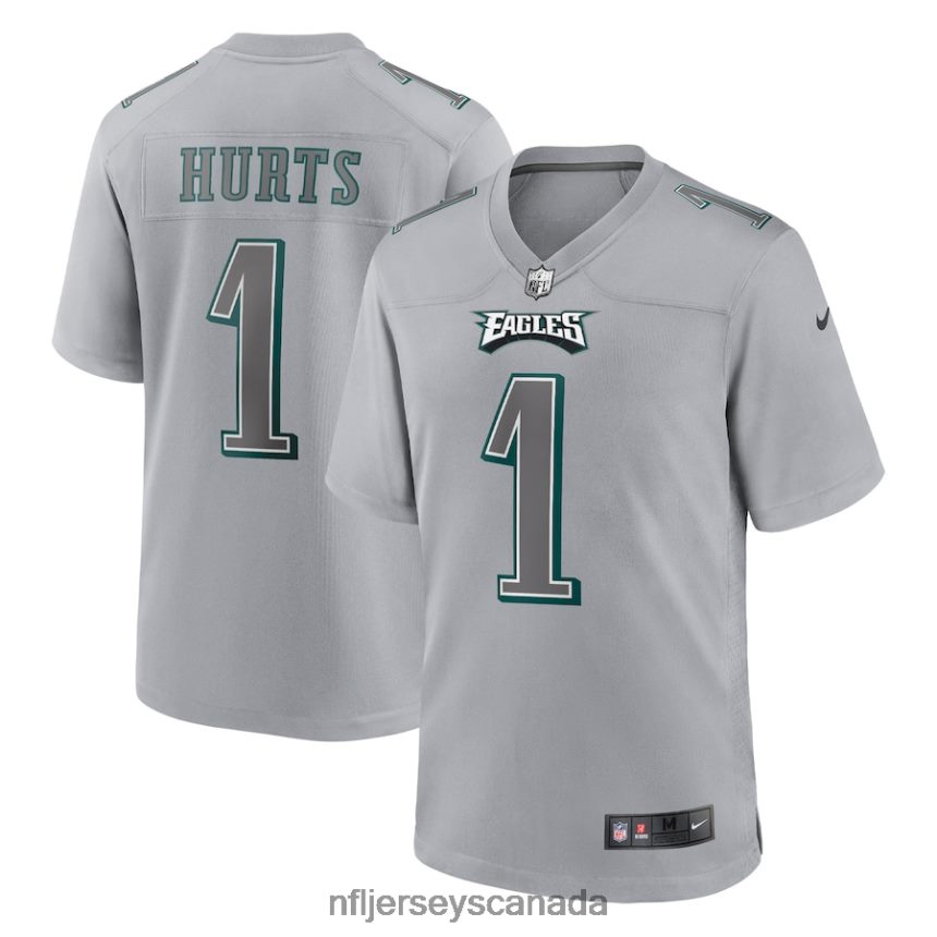 Men Philadelphia Eagles Jalen Hurts Nike Gray Atmosphere Fashion Game Jersey Clothing NFL TBXFR6153