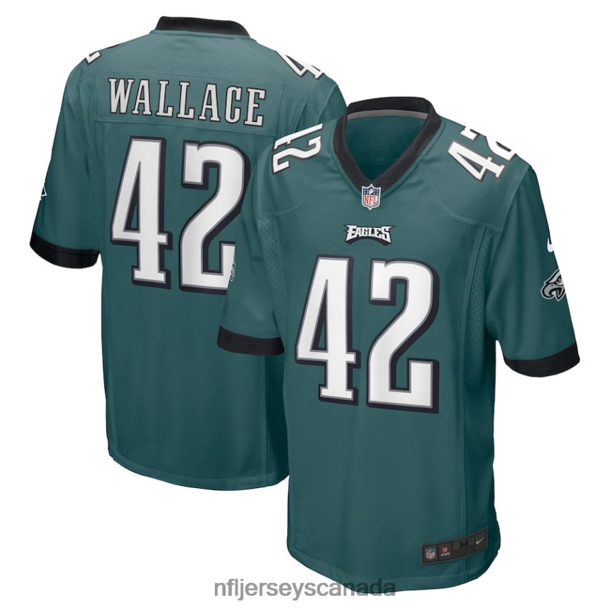 Men Philadelphia Eagles K'Von Wallace Nike Midnight Green Game Jersey Clothing NFL TBXFR63115