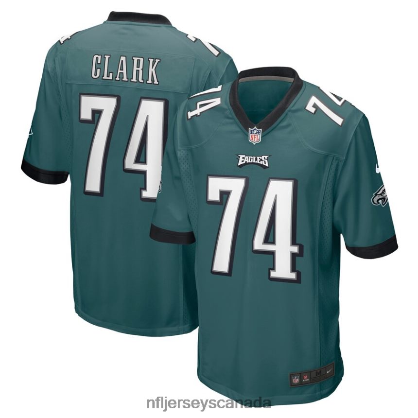 Men Philadelphia Eagles Le'Raven Clark Nike Midnight Green Game Jersey Clothing NFL TBXFR66295