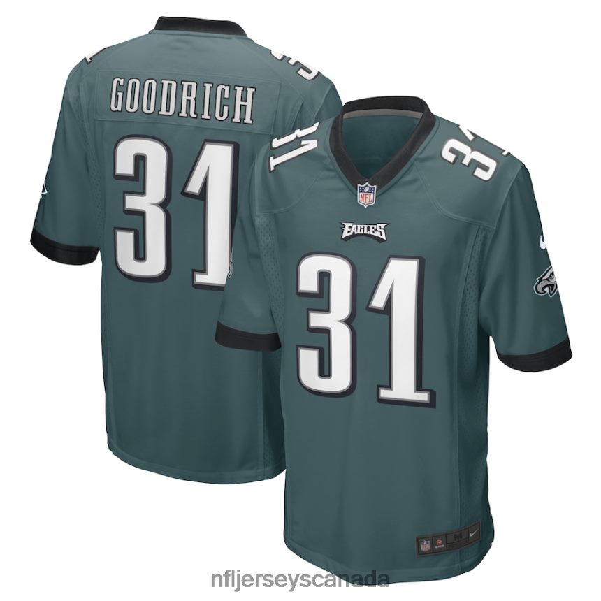 Men Philadelphia Eagles Mario Goodrich Nike Midnight Green Game Player Jersey Clothing NFL TBXFR66821