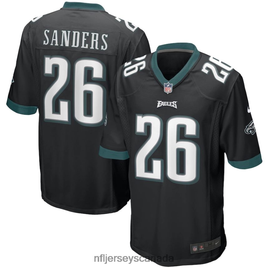 Men Philadelphia Eagles Miles Sanders Nike Black Game Jersey Clothing NFL TBXFR61042