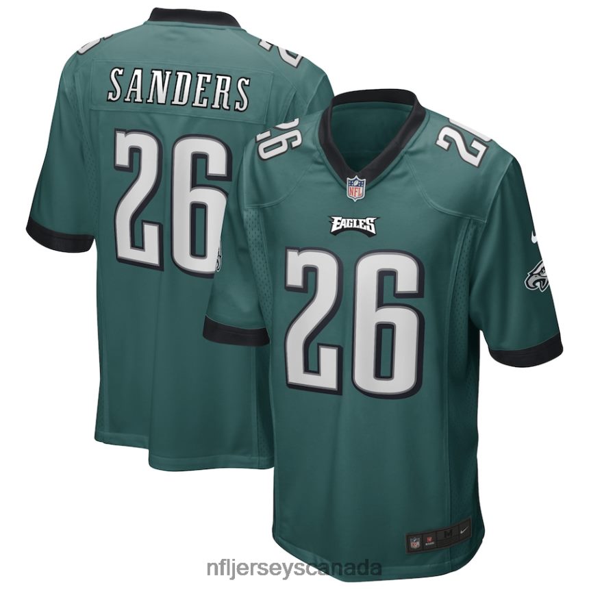 Men Philadelphia Eagles Miles Sanders Nike Midnight Green Game Player Jersey Clothing NFL TBXFR61330