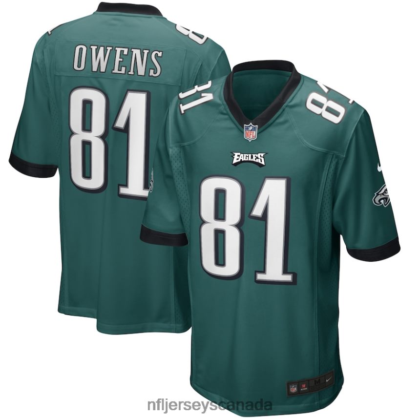 Men Philadelphia Eagles Terrell Owens Nike Midnight Green Game Retired Player Jersey Clothing NFL TBXFR61958