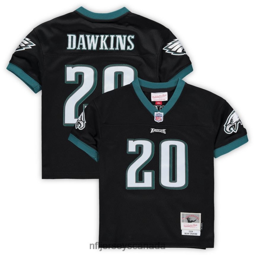 Men Preschool Philadelphia Eagles Brian Dawkins Mitchell & Ness Black Retired Legacy Jersey Clothing NFL TBXFR61215